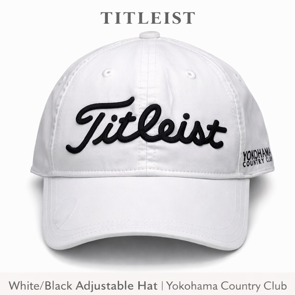 Titleist White/Black Yokohama Country Club Adjustable Hat- One Size